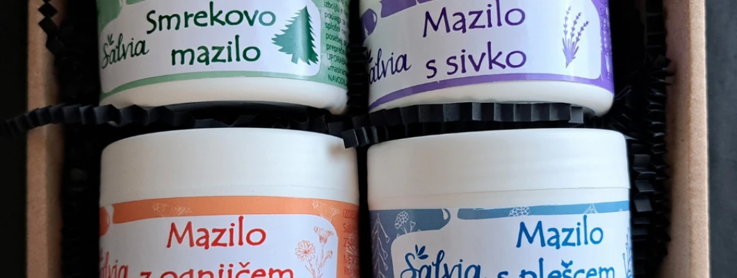 Mini vodnik za zeliščna mazila: smrekovo mazilo, ognjičevo mazilo, gabezovo mazilo in več